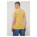 Bavlněné tričko Quiksilver žlutá barva, s potiskem