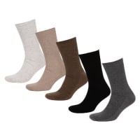 DEFACTO Men's Comfortable Elastic 5-Pack Cotton Long Socks