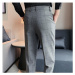 Kvalitní pánské kalhoty elegantní s kostkovaným vzorem