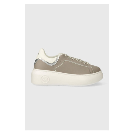 Sneakers boty Armani Exchange hnědá barva, XDX108 XV788 S054