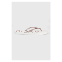 Žabky Roxy Viva dámské, bílá barva, na plochém podpatku, ARJL100873