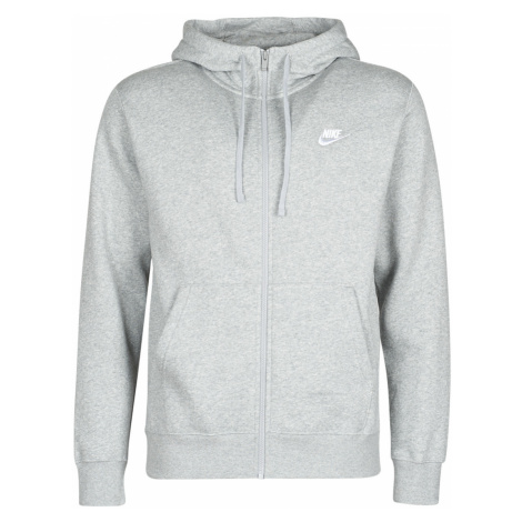 Nike M NSW CLUB HOODIE FZ BB Šedá