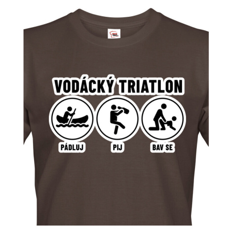 Pánské tričko pro vodáky Vodácký triatlon - ideální triko na loď BezvaTriko