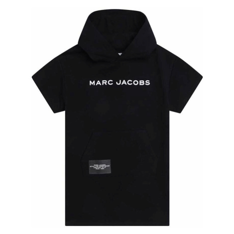 Dětské bavlněné šaty Marc Jacobs tmavomodrá barva, mini