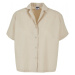 Ladies Linen Mixed Resort Shirt - softseagrass