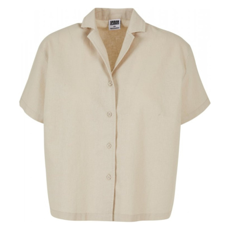 Ladies Linen Mixed Resort Shirt - softseagrass Urban Classics