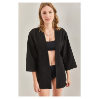 Bianco Lucci Women's Basic Kimono