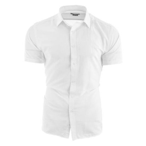 Bílá pánská košile s krátkým rukávem Risardi