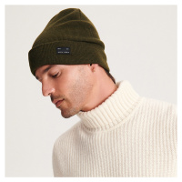 Reserved - Čepice beanie s nášivkou - Khaki