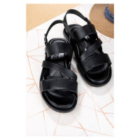 Ducavelli Roma Genuine Leather Men's Sandals, Genuine Leather Sandals, Orthopedic Sole Sandals, 
