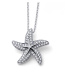 CRYSTalp Okouzlující stříbrný náhrdelník Hvězdice s krystaly 30536.S