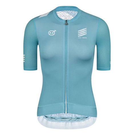 MONTON Cyklistický dres s krátkým rukávem - SKULL III LADY - bílá/modrá