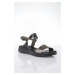 Yaya by Hotiç Women's Black Genuine Leather Sandals