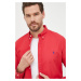 Bavlněné tričko Polo Ralph Lauren červená barva, slim, s límečkem button-down