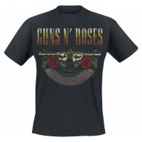 Guns N' Roses Logo and Bullet Europe Tour 2017 Tričko černá