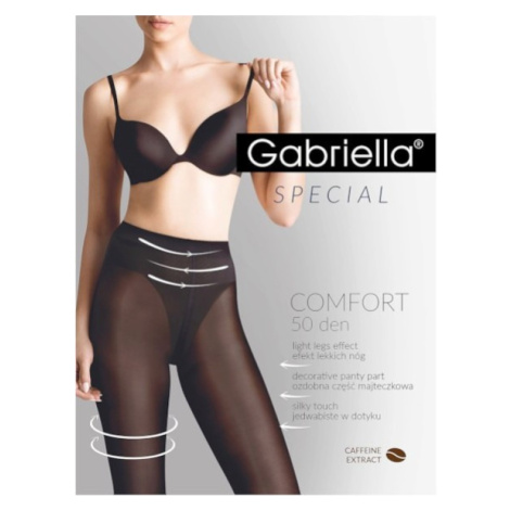 ČERNÉ SILONKY GABRIELLA COMFORT 3D 400 50 DEN PLUS SIZE Černá BASIC