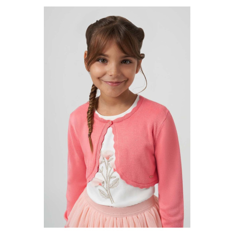 Dětský svetr Mayoral růžová barva, lehký