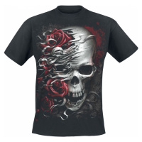 Spiral Skulls N' Roses Tričko černá