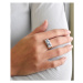 Stříbrný prsten s krystaly Swarovski fialový 35014.3