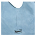 Trendová koženková kabelka přes rameno Fola, světle modrá