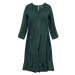 Tmavězelené šaty s volánem (134ART) zelená