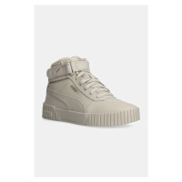 Sneakers boty Puma Carina 2.0 Mid WTR béžová barva