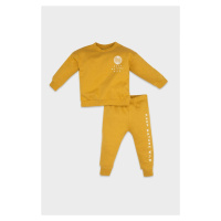 DEFACTO Baby Boy Printed Crew Neck Sweatshirt Elastic Waist Sweatpants 2-Piece Set