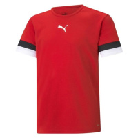 Puma TEAMRISE JERSEY TEE Dětské fotbalové triko, červená, velikost