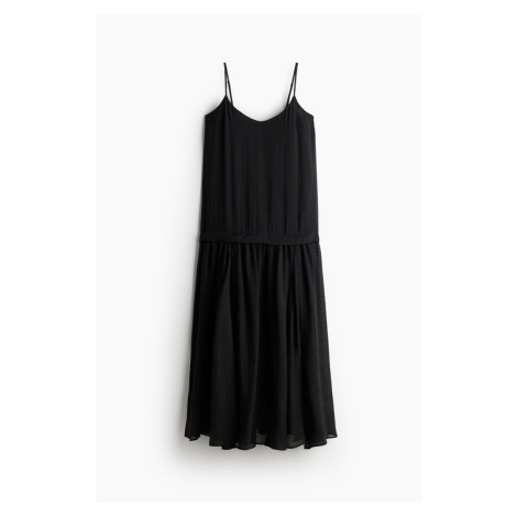 H & M - Dlouhé šaty na ramínka - černá H&M