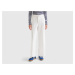 Benetton, High-waisted Trousers With Wide Leg