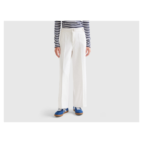 Benetton, High-waisted Trousers With Wide Leg United Colors of Benetton