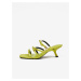 Světle zelené dámské pantofle na podpatku Versace Jeans Couture Fondo Fiona