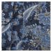 Pánská košile klasická modré barvy s květinovým vzorem 11742