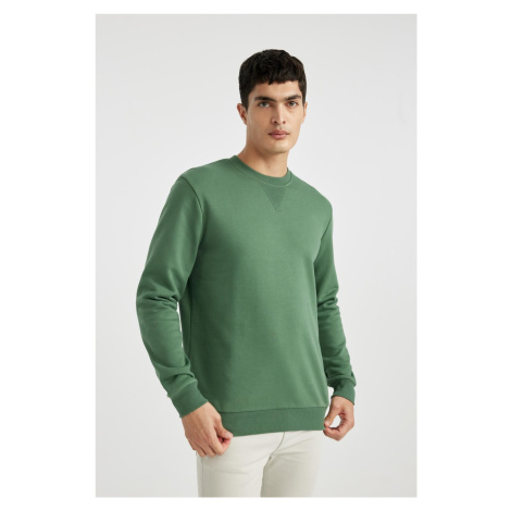 DEFACTO Regular Fit Crew Neck Cotton Basic Sweatshirt