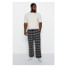 Trendyol Black Woven Plus Size Pajama Bottom