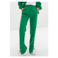 Zelené kalhoty MOSQUITO s rozparkem na zapínání