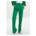 Zelené kalhoty MOSQUITO s rozparkem na zapínání