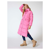 Růžový dámský prošívaný kabát ONLY Nora