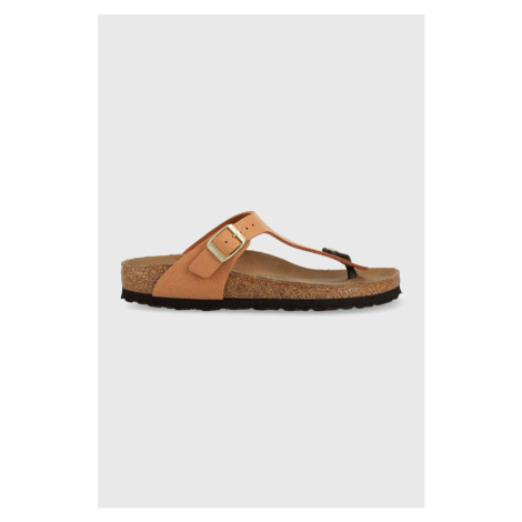 Žabky Birkenstock GIZEH BS dámské, hnědá barva, na plochém podpatku