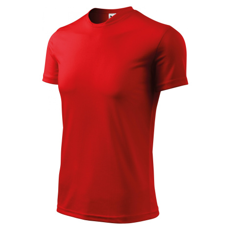 Tričko s asymetrickým průkrčníkem, červená