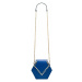 Dámská kožená crossbody kabelka asymetrická - královsky modrá