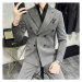 Pánský komplet dvouřadé sako + kalhoty oblek luxusní