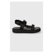 Sandály HUGO Emma dámské, černá barva, na platformě, 50517560
