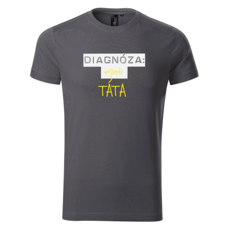 DOBRÝ TRIKO Pánské tričko s potiskem Diagnóza nejlepší TÁTA