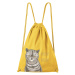 DOBRÝ TRIKO Bavlněný batoh s potiskem KOČKA Barva: Žlutá