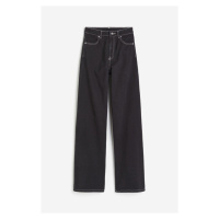 H & M - Široké keprové kalhoty - černá