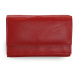 Červená kožená mini peněženka Athena Arwel