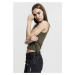 Dámské tílko // Urban classics Ladies Lace Up Cropped Top olive