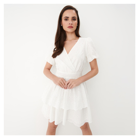 Mohito - Ažurové šaty - Bílá