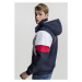 Urban Classics 3 Tone Pull Over Jacket navy/white/fire red